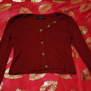 Almost Famous Red Cardigan Sweater